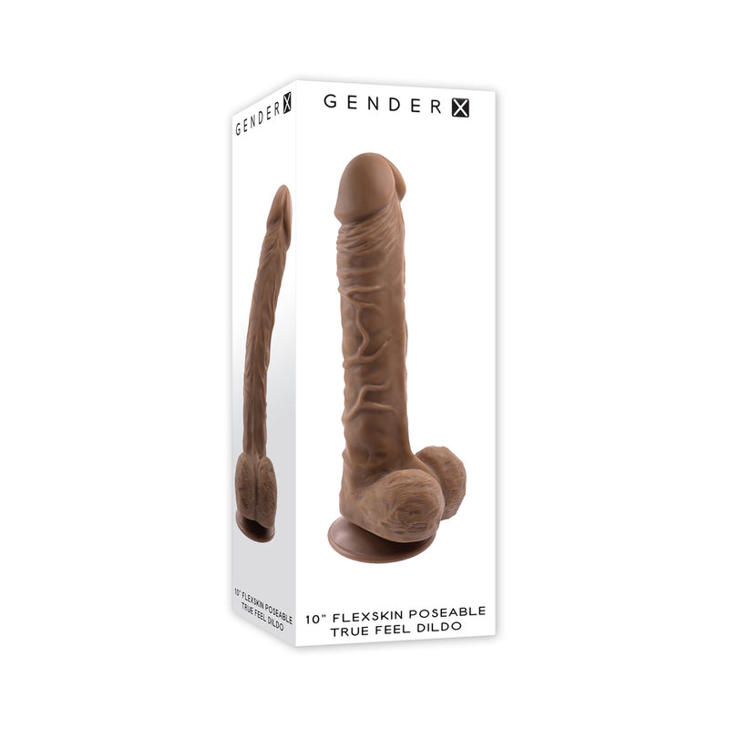 Gender X 10 in. Flexskin Poseable TrueFeel Dildo