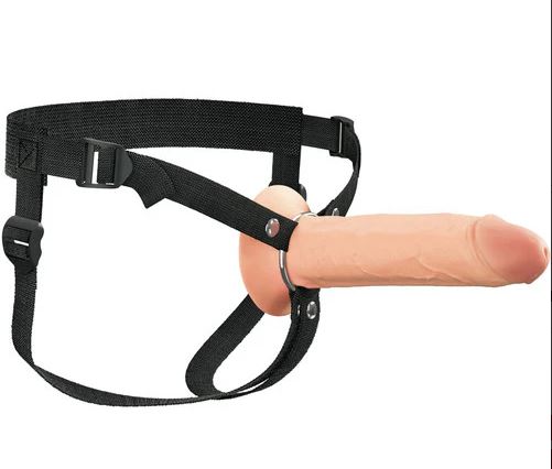 FANTASY X-TENSIONS ELITE 8IN SILICONE HOLLOW STRAP-ON DUAL DENSITY - LIGHT - PD416021