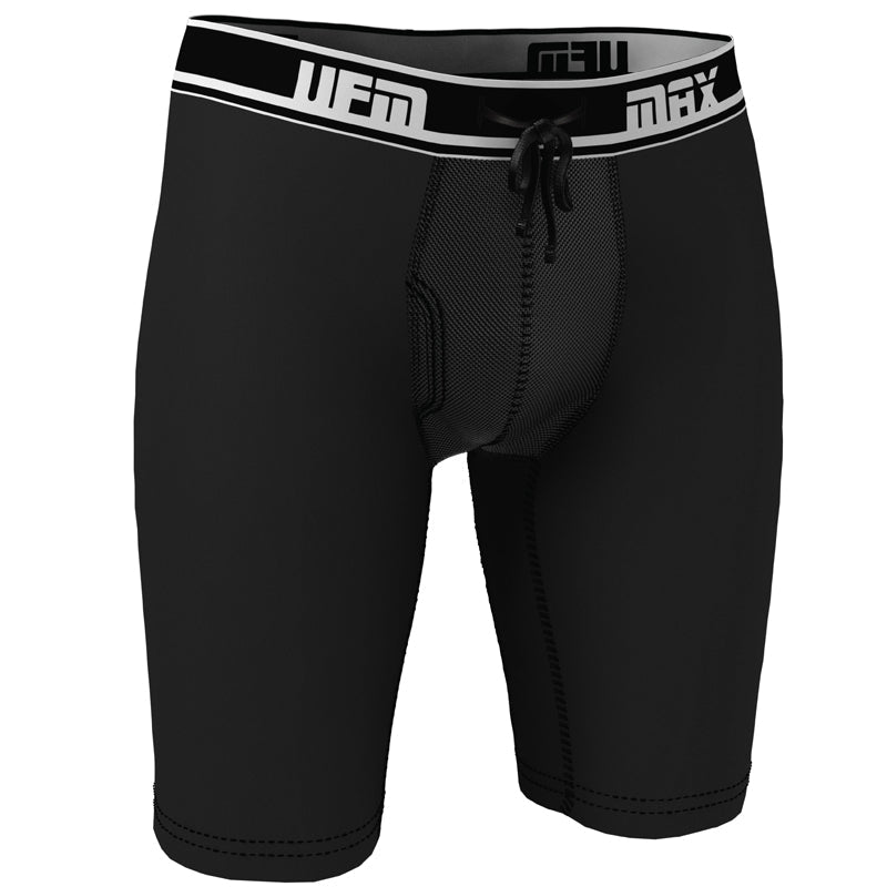 UFM Long Boxer Brief 9" - Bamboo Viscose MAX Support - bb_v_9_3_blk_30E