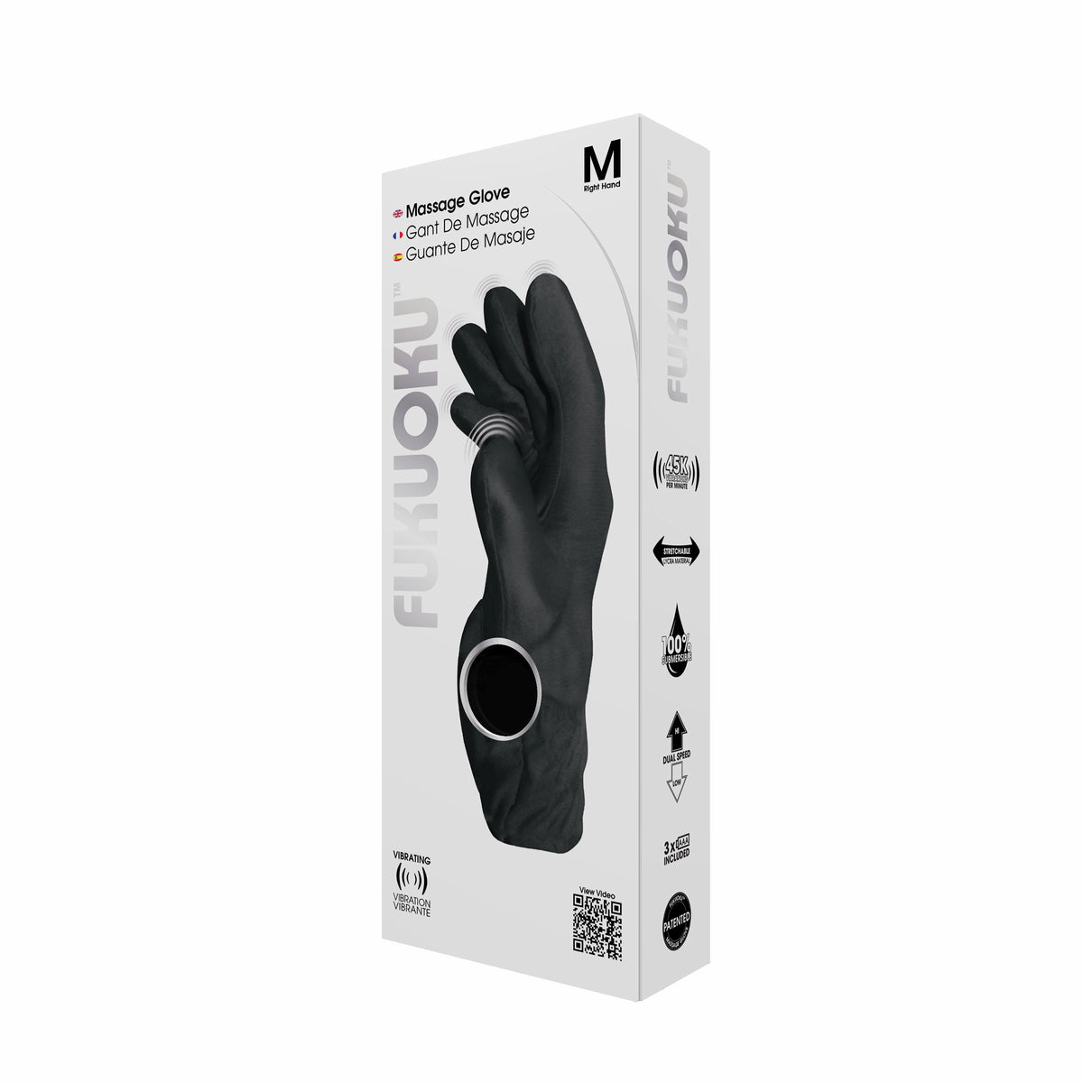 FUKUOKU GLOVE RIGHT HAND MEDIUM BLACK
