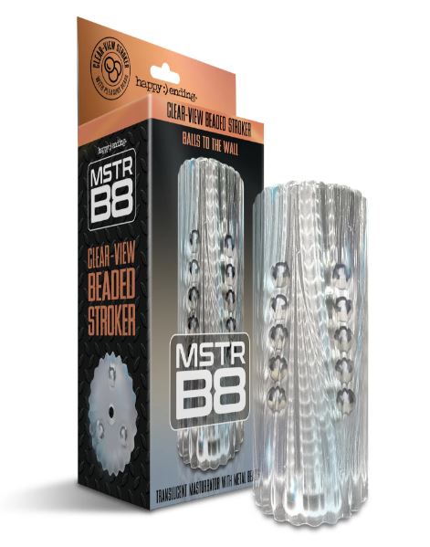 MSTR B8 CLEAR-VIEW BEADED STROKER BALLS TO THE WALL - GN3000910