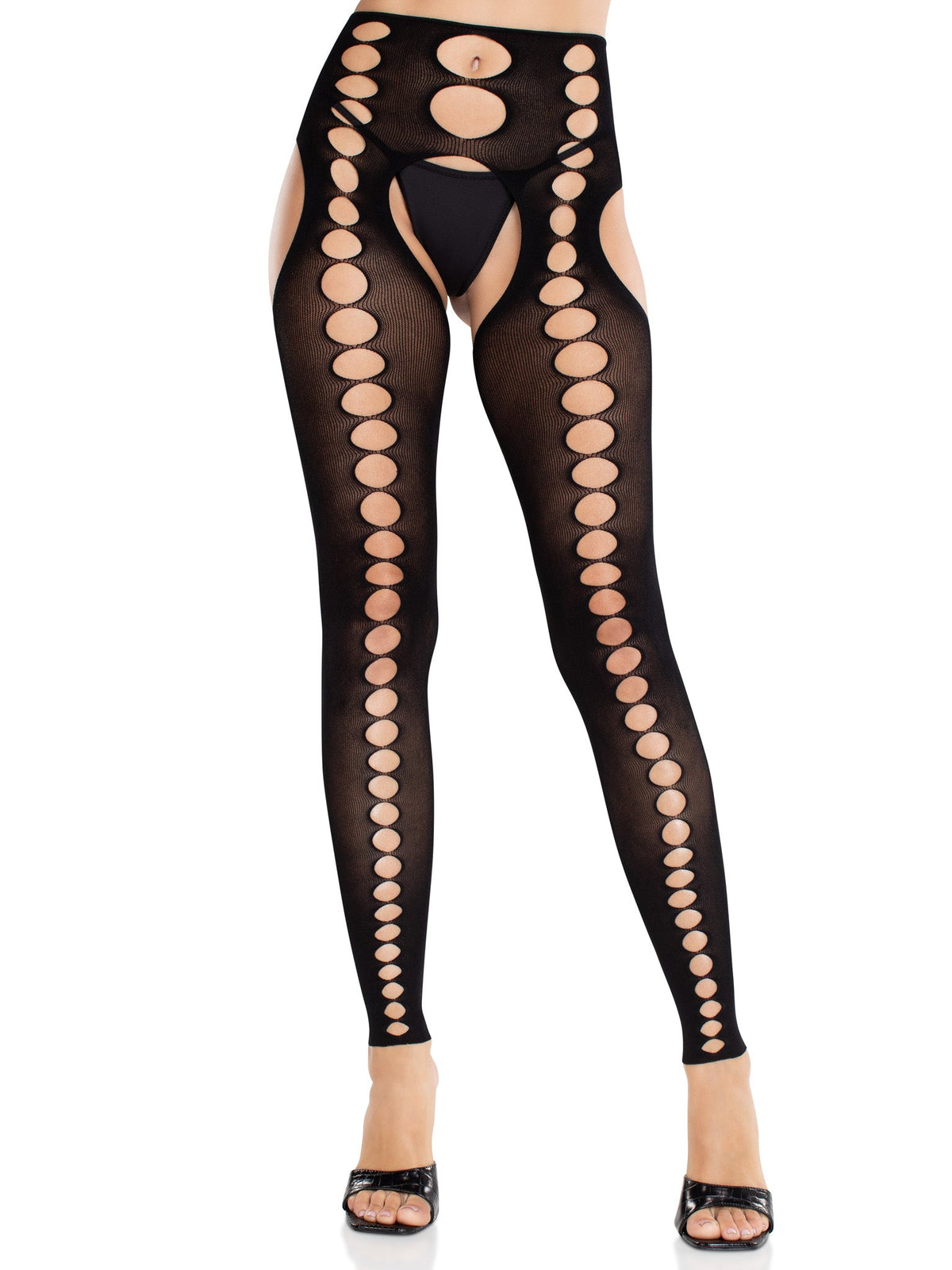 Bex Cut-Out Suspender Tights - 9244      00122