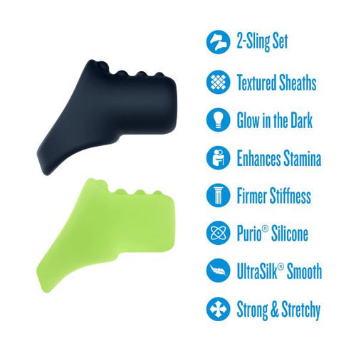 PERFORMANCE PLUS FLARE 2 COCKSLING SET GLOW IN THE DARK - BN92322