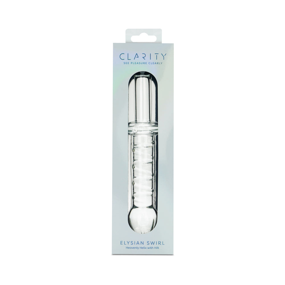 Clarity Elysian Swirl Glass Dildo
