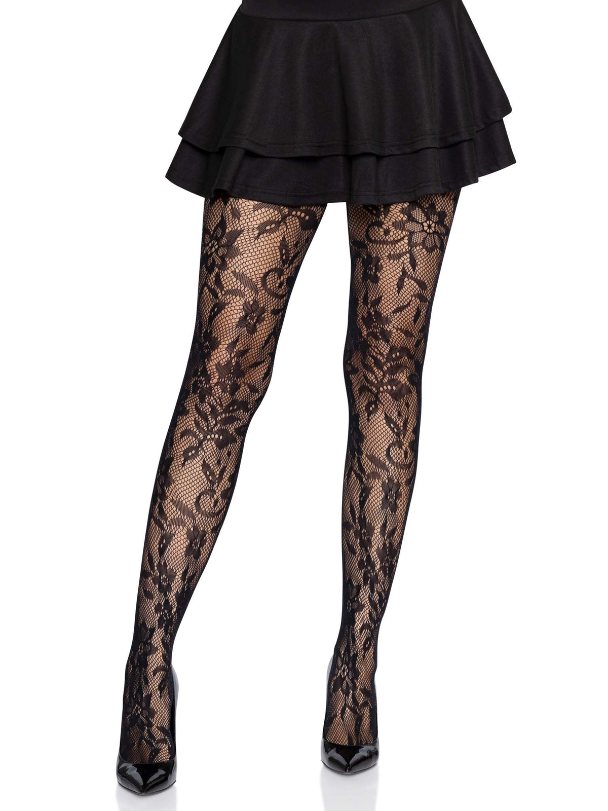 Chantilly Floral Lace Tights - 9727      00122