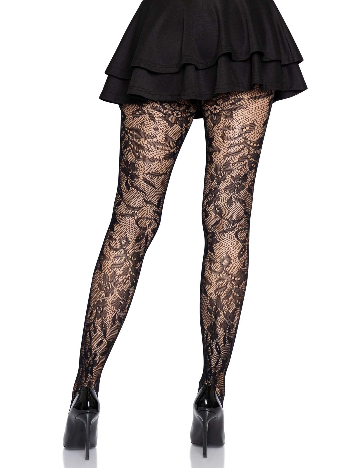 Chantilly Floral Lace Tights - 9727      00122