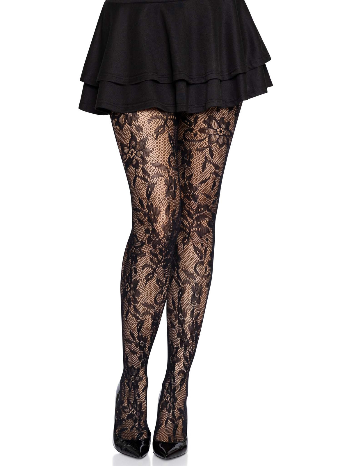 Chantilly Floral Lace Tights - 9727      00122
