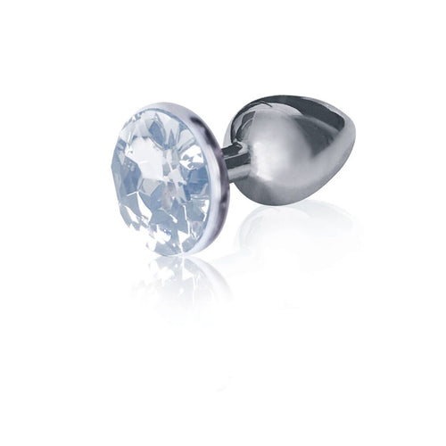 9'S SILVER STARTER BEJEWELED STEEL PLUG DIAMOND - IB26082