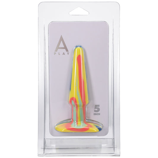 A-Play Groovy 5 in. Silicone Anal Plug Sunrise-Pinkfoxxx