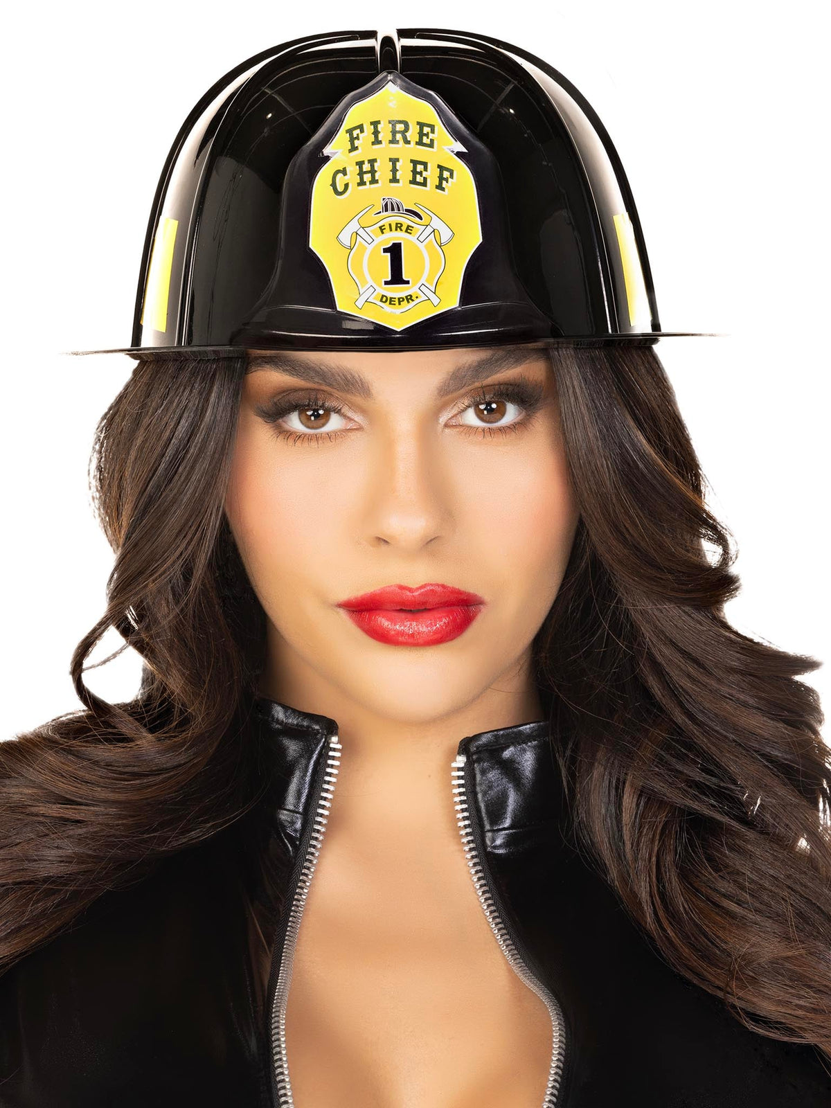 Black Fire Chief Costume Hat - A1520     00122
