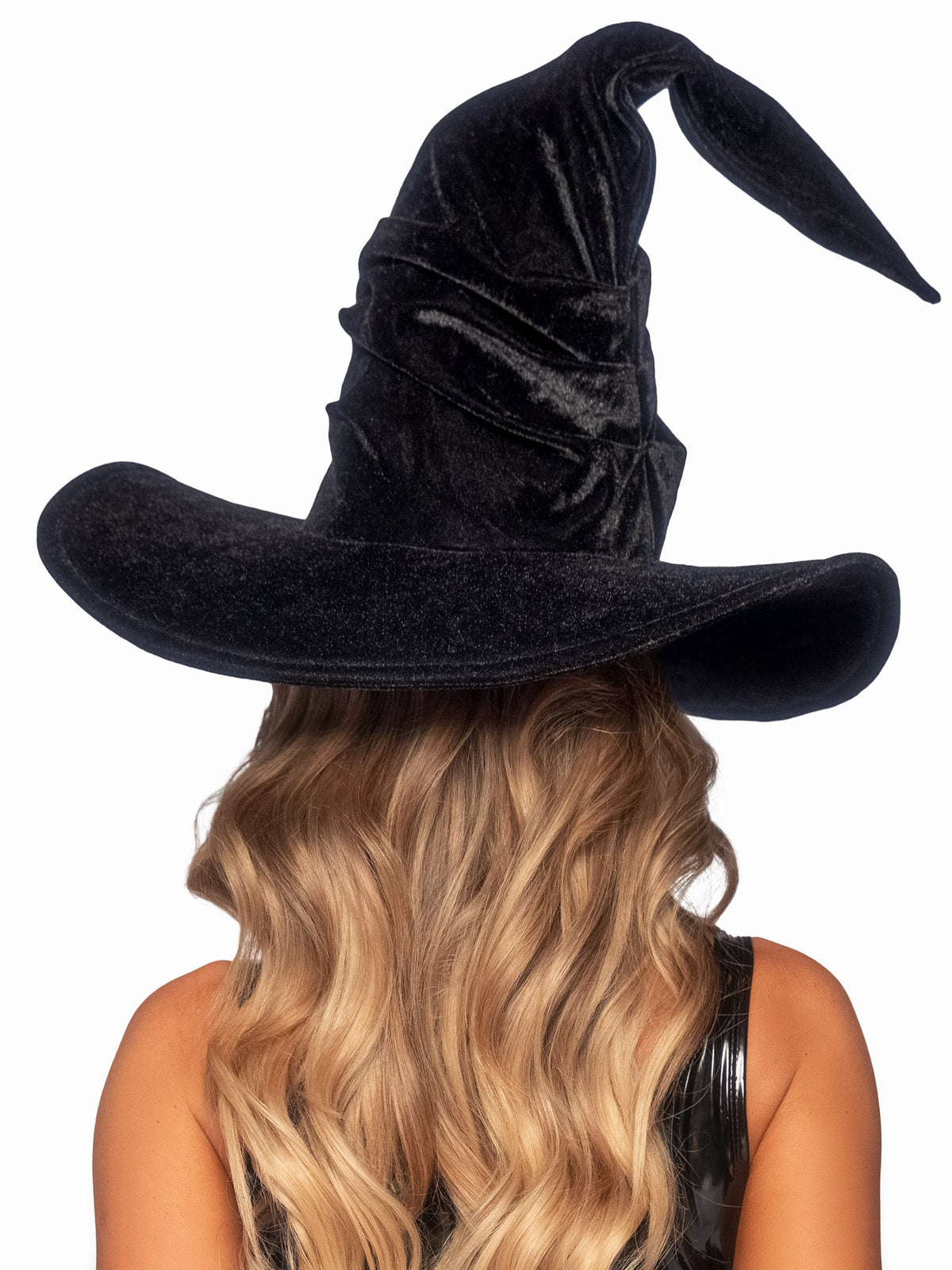 Velvet Ruched Witch Hat - A2903     00122