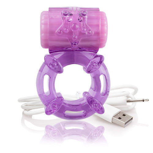 SCREAMING O CHARGED BIG O PURPLE COCK RING - SCRABOPU101