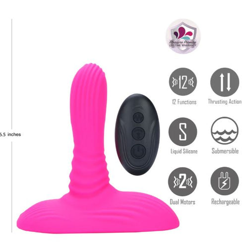 ADIRA PINK THRUSTING VIBE PAD PENIS RING - MTBO2523PINK