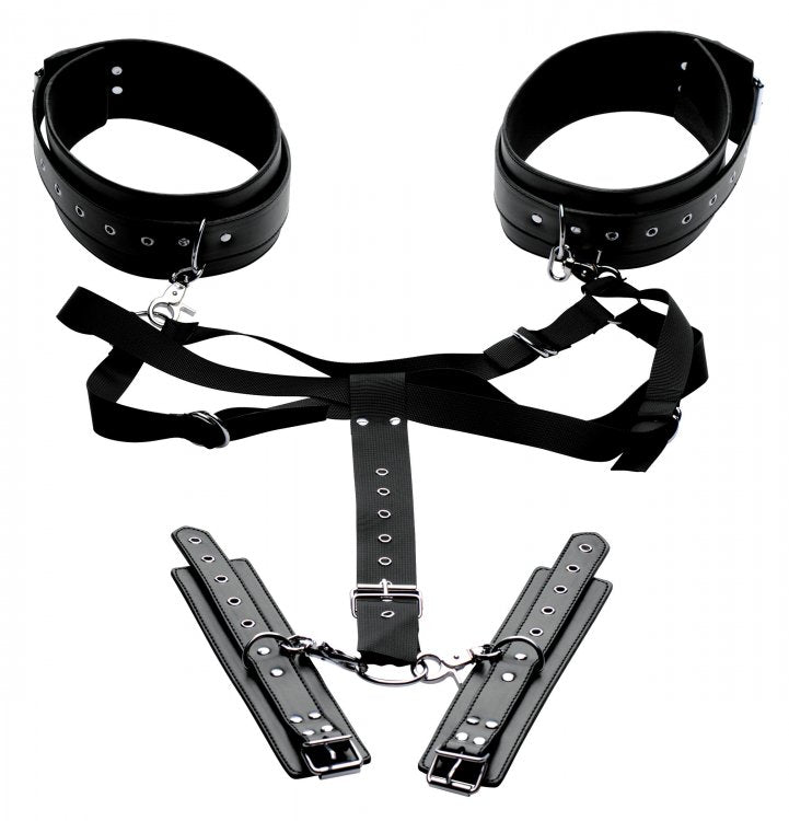 MASTER SERIES AQUIRE THIGH HARNESS & WRIST CUFFS - XRAE801