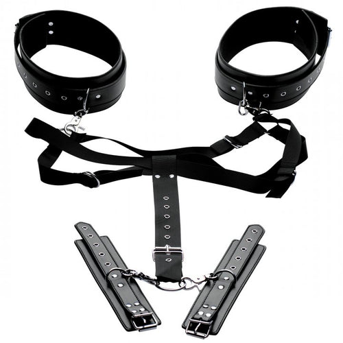 MASTER SERIES AQUIRE THIGH HARNESS & WRIST CUFFS - XRAE801