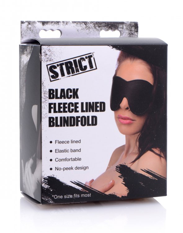 STRICT BLACK FLEECE LINED BLINDFOLD - XRAE924