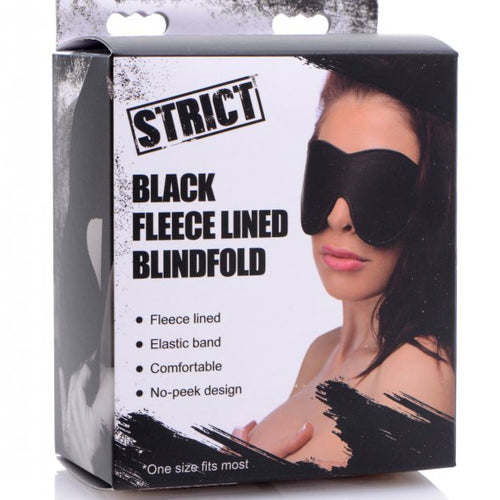 STRICT BLACK FLEECE LINED BLINDFOLD - XRAE924