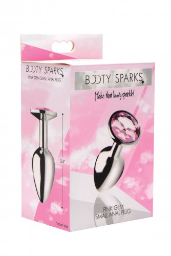BOOTY SPARKS PINK GEM SMALL ANAL PLUG - XRAF631S
