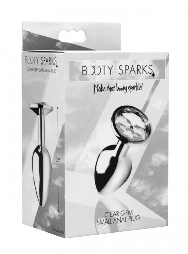BOOTY SPARKS CLEAR GEM SMALL ANAL PLUG - XRAF632S