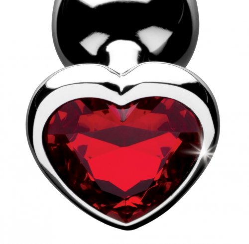 BOOTY SPARKS RED HEART GEM MEDIUM ANAL PLUG - XRAF633M