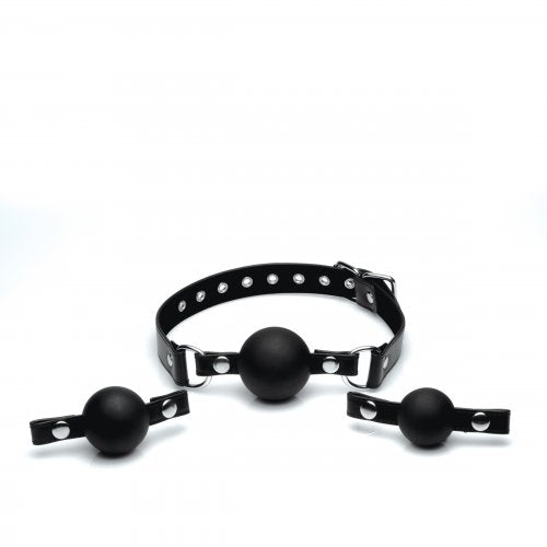 STRICT INTERCHANGEABLE SILICONE BALL GAG SET - XRAF716