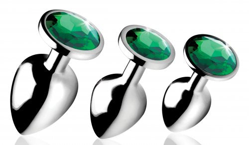 BOOTY SPARKS EMERALD GEM ANAL PLUG SET - XRAG190
