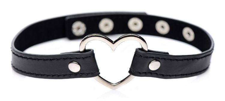 MASTER SERIES DARK HEART CHROME HEART BLACK CHOKER - XRAG249BK