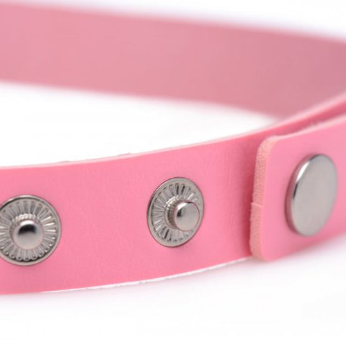 MASTER SERIES DARK HEART CHROME HEART PINK CHOKER - XRAG249PK