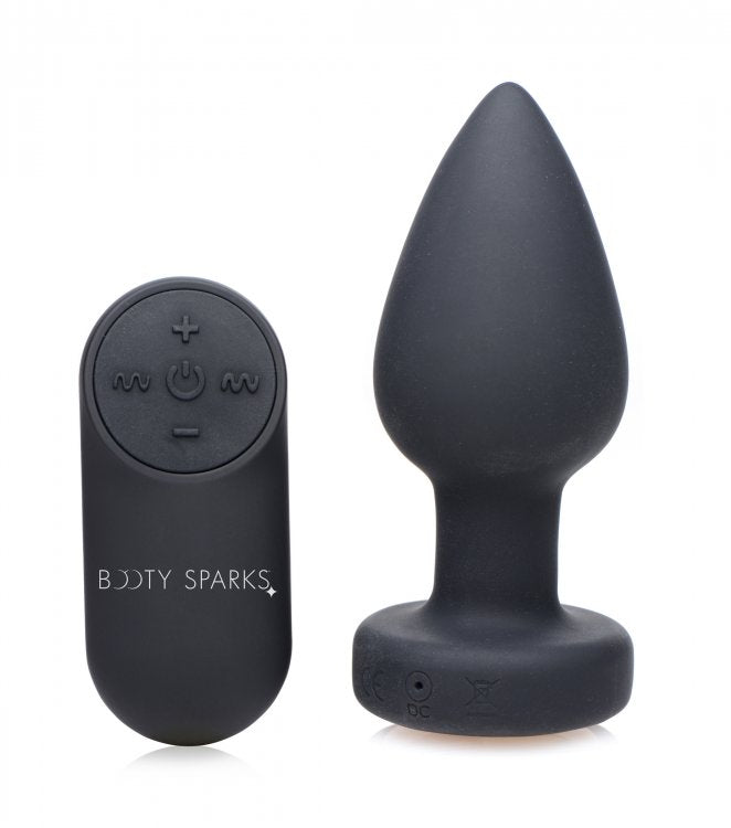 BOOTY SPARKS SILICONE LED PLUG VIBRATING MEDIUM - XRAG253M