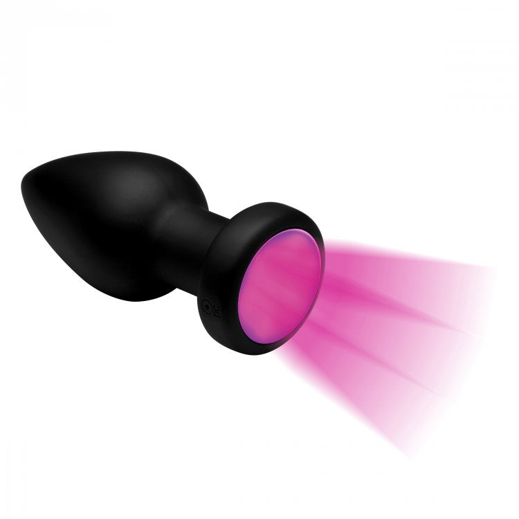 BOOTY SPARKS SILICONE LED PLUG VIBRATING MEDIUM - XRAG253M