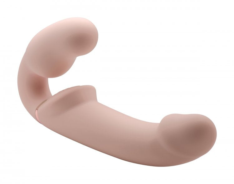 STRAP U 10X EVOKE ERGO-FIT INFLATABLE & VIBRATING STRAPLESS STRAP-ON FLESH - XRAG302