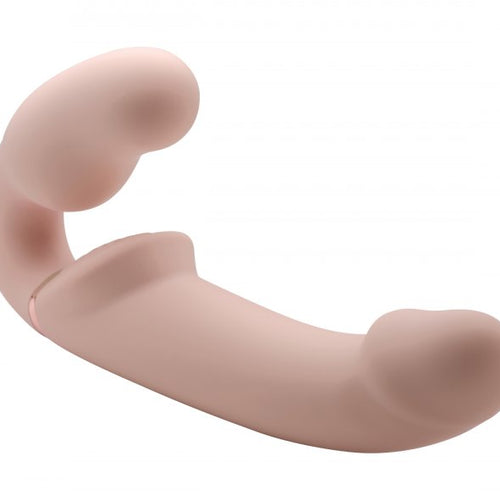 STRAP U 10X EVOKE ERGO-FIT INFLATABLE & VIBRATING STRAPLESS STRAP-ON FLESH - XRAG302