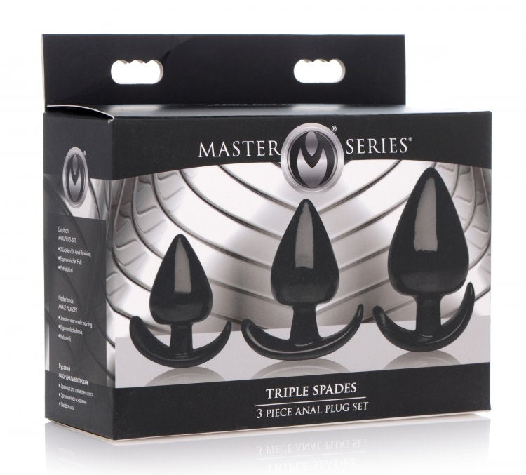 MASTER SERIES TRIPLE SPADES 3 PC ANAL PLUG SET - XRAG342