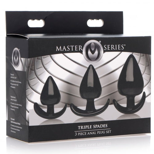 MASTER SERIES TRIPLE SPADES 3 PC ANAL PLUG SET - XRAG342