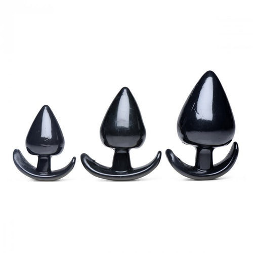 MASTER SERIES TRIPLE SPADES 3 PC ANAL PLUG SET - XRAG342