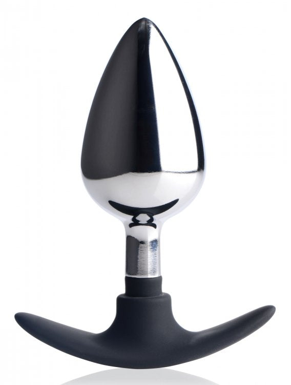 MASTER SERIES DARK INVADER METAL & SILICONE ANAL PLUG LARGE - XRAG343LG