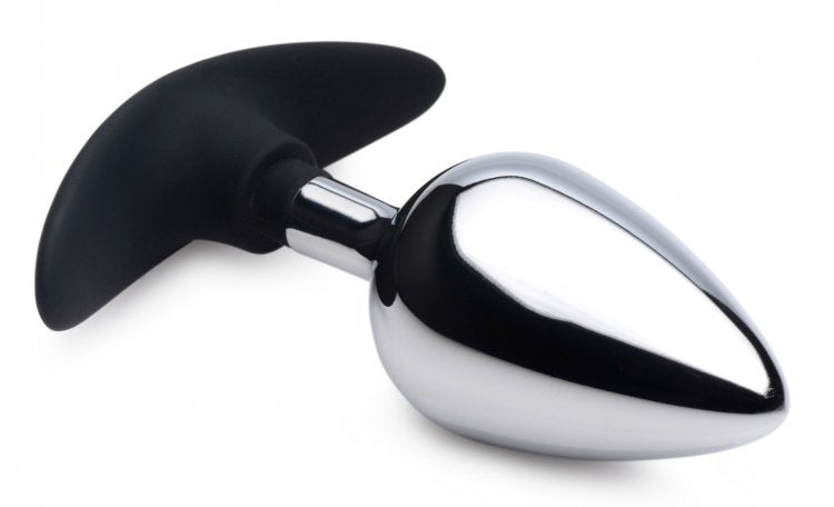 MASTER SERIES DARK INVADER METAL & SILICONE ANAL PLUG LARGE - XRAG343LG