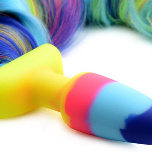 TAILZ UNICORN BUTT PLUG W/ TAIL - XRAG361