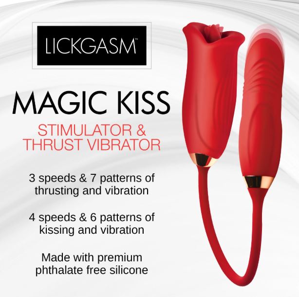 LG MAGIC KISS CLIT STIM W/ THRUSTING VIBE - XRAH421