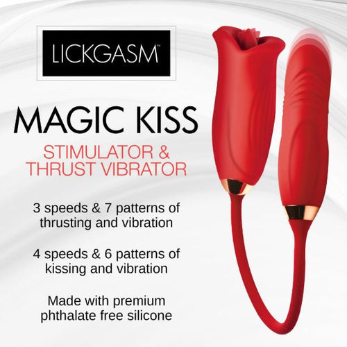 LG MAGIC KISS CLIT STIM W/ THRUSTING VIBE - XRAH421
