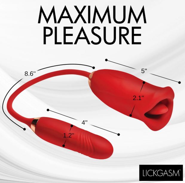 LG MAGIC KISS CLIT STIM W/ THRUSTING VIBE - XRAH421
