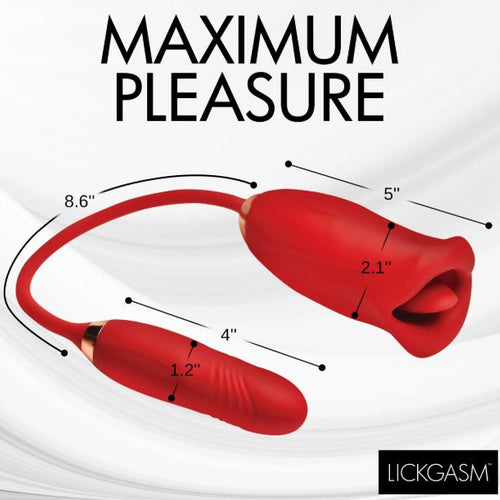 LG MAGIC KISS CLIT STIM W/ THRUSTING VIBE - XRAH421