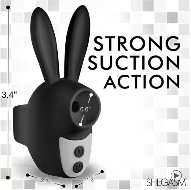 SUCKY BUNNY CLIT STIMULATOR BLACK - XRAH465BLK
