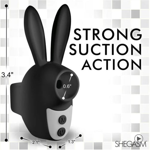 SUCKY BUNNY CLIT STIMULATOR BLACK - XRAH465BLK