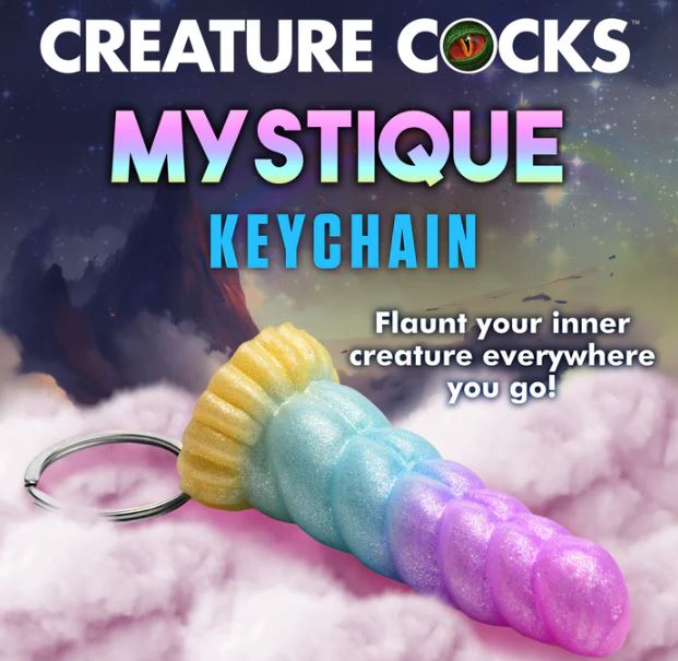 CREATURE COCKS MYSTIQUE UNICORN SILICONE KEYCHAIN - XRAH468
