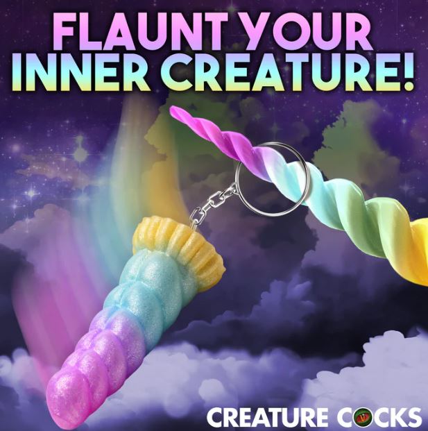 CREATURE COCKS MYSTIQUE UNICORN SILICONE KEYCHAIN - XRAH468