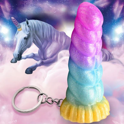 CREATURE COCKS MYSTIQUE UNICORN SILICONE KEYCHAIN - XRAH468