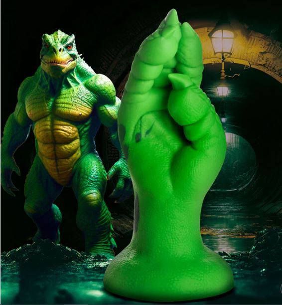 CREATURE COCKS RAPTOR CLAW FISTING SILICONE DILDO - XRAH469GRN