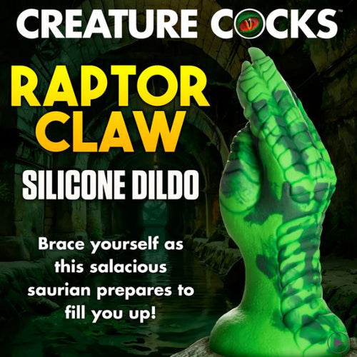 CREATURE COCKS RAPTOR CLAW FISTING SILICONE DILDO - XRAH469GRN