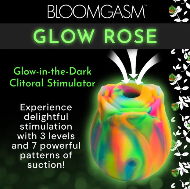 GLOW ROSE GLOW-IN-THE-DARK CLIT STIMULATOR - XRAH435